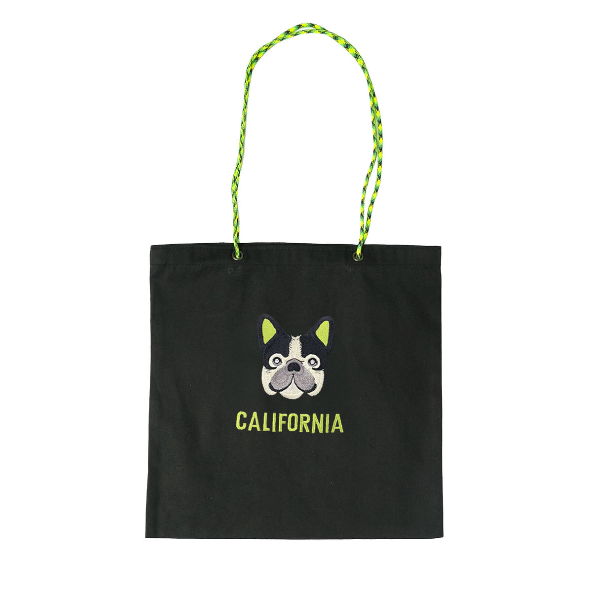ネーム刺繍セミオーダー【フレブルフェイスPARACORD SQUARE TOTE BAG/ スクエアトートバッグ】