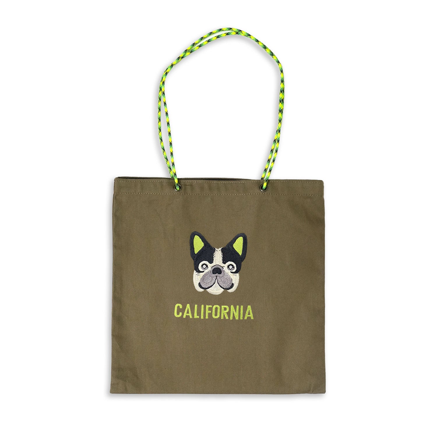 ネーム刺繍セミオーダー【フレブルフェイスPARACORD SQUARE TOTE BAG