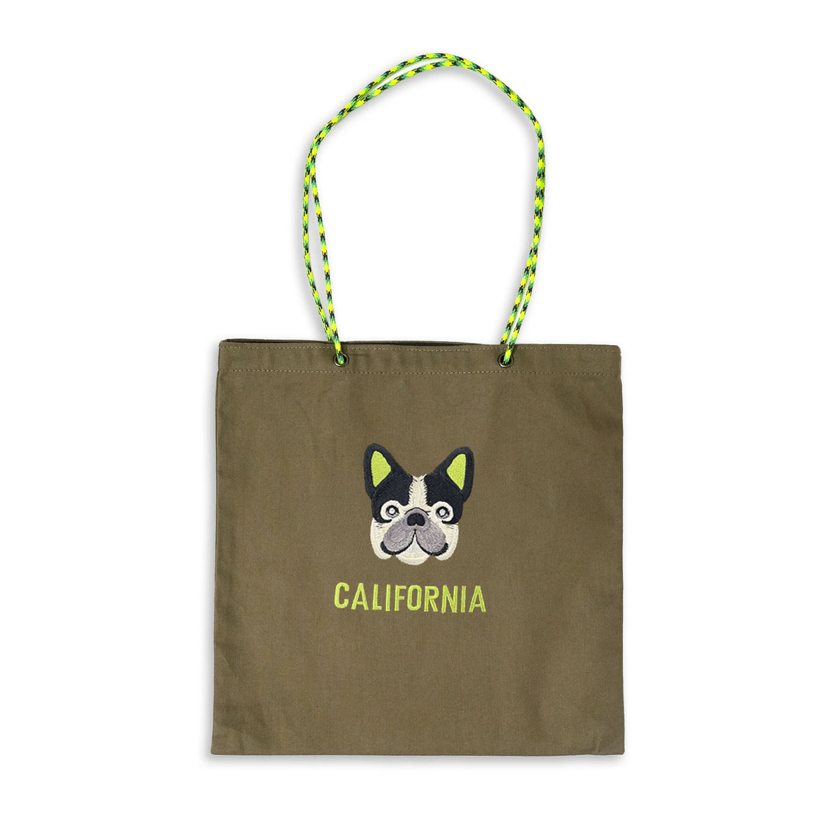 ネーム刺繍セミオーダー【フレブルフェイスPARACORD SQUARE TOTE BAG/ スクエアトートバッグ】