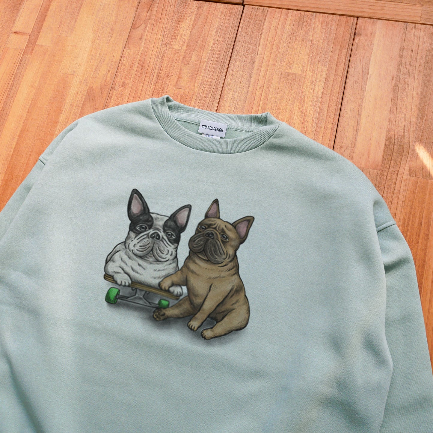 80's VTG ２BUHI (Fawn&Pied)  BIG CREW SWEAT / ビッグスウェット