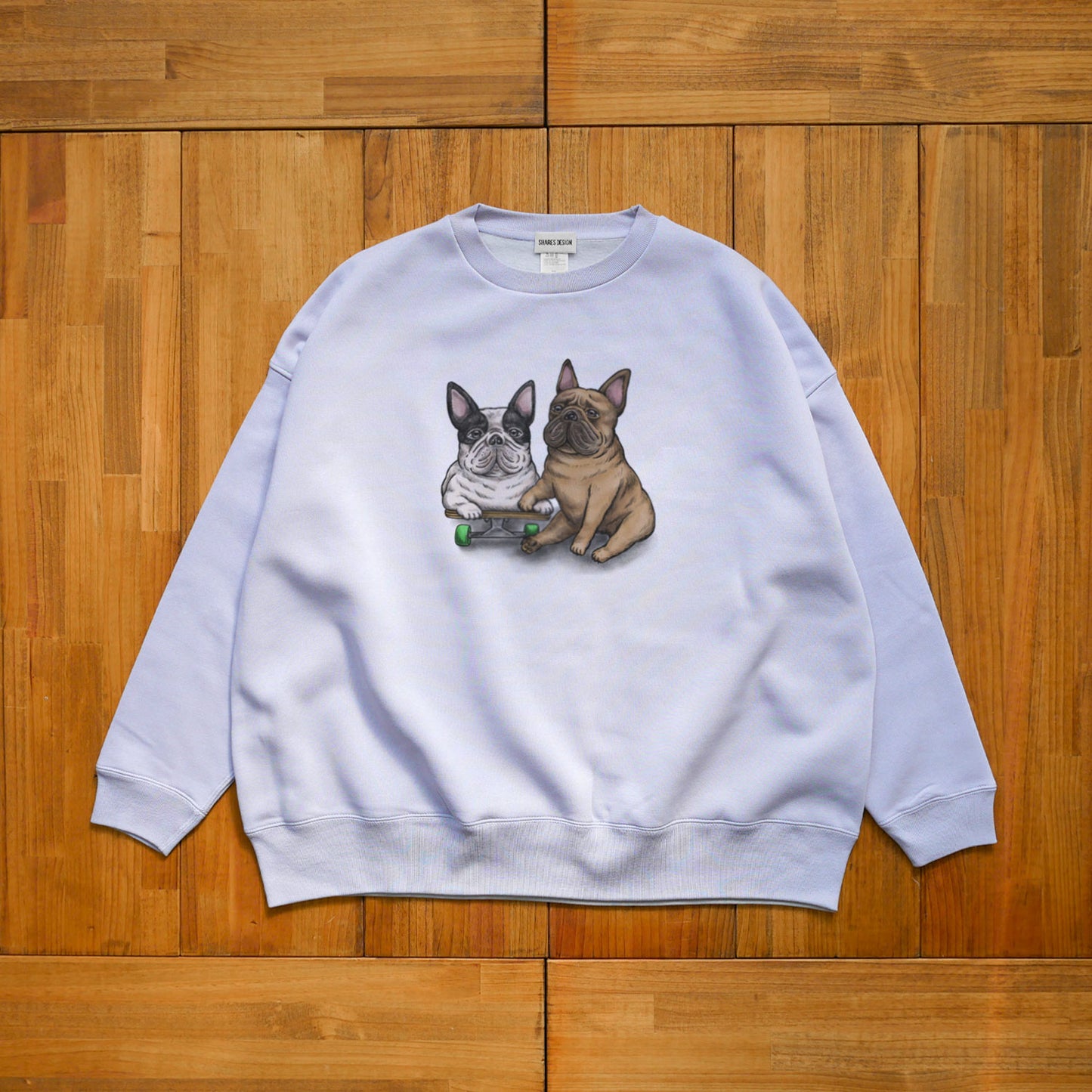 80's VTG ２BUHI (Fawn&Pied)  BIG CREW SWEAT / ビッグスウェット