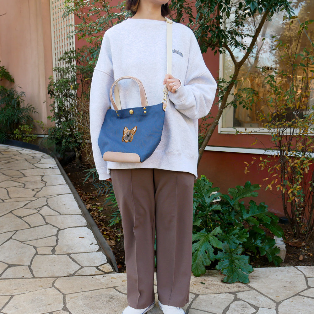 FB FACE EMB SHOULDER 2WAY BAG 【Fawn】