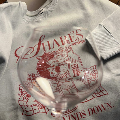 “THE DAY in Slow Time”レディースオーバーサイズスウェット（裏起毛）art by RUUU.