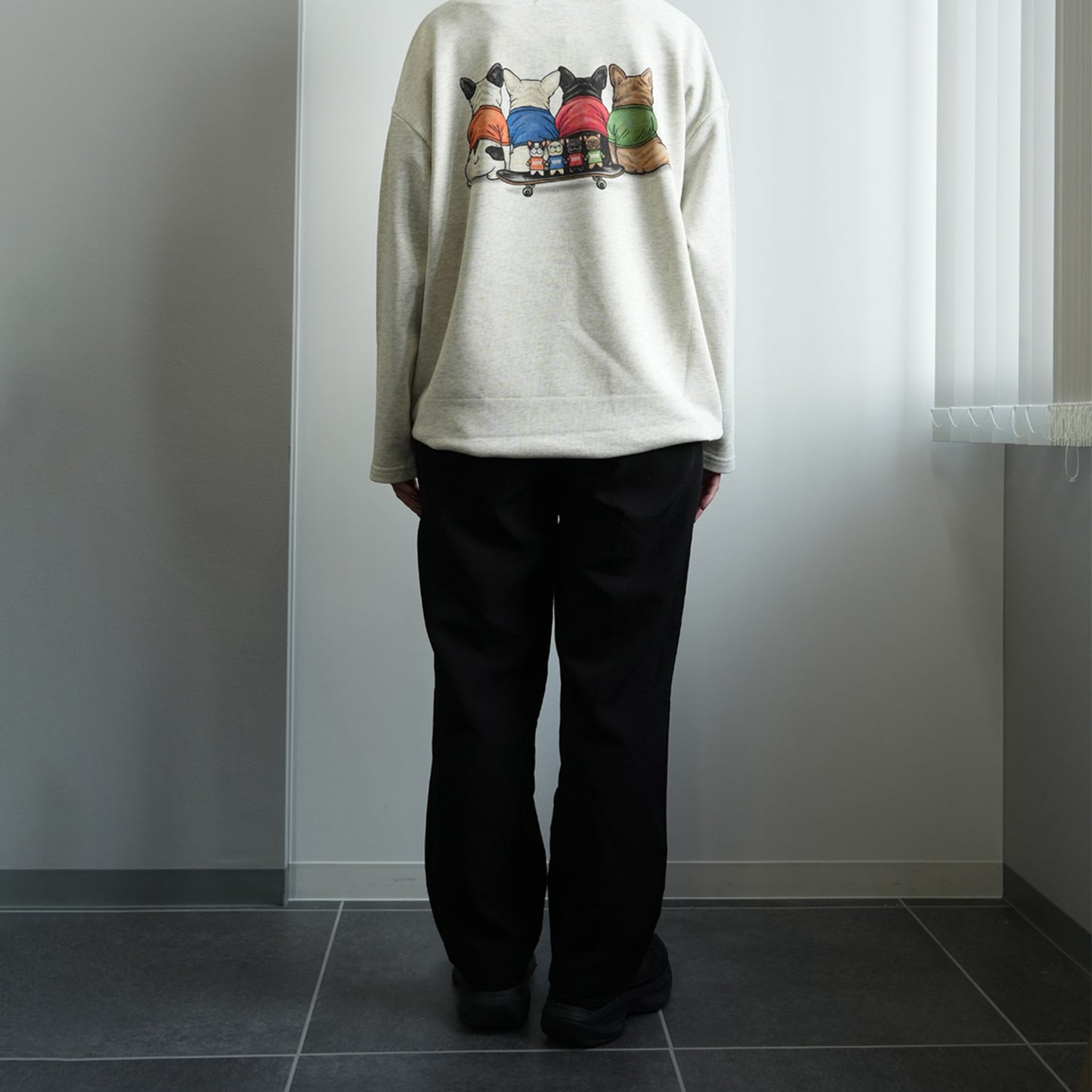 【期間限定！12月中旬お届け】4BUHI CAFE /裾ドローコード付きスウェット