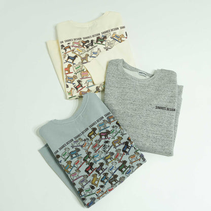 SHARES ALL OVER  LADIES SWEAT / 総柄-レディーススウェット