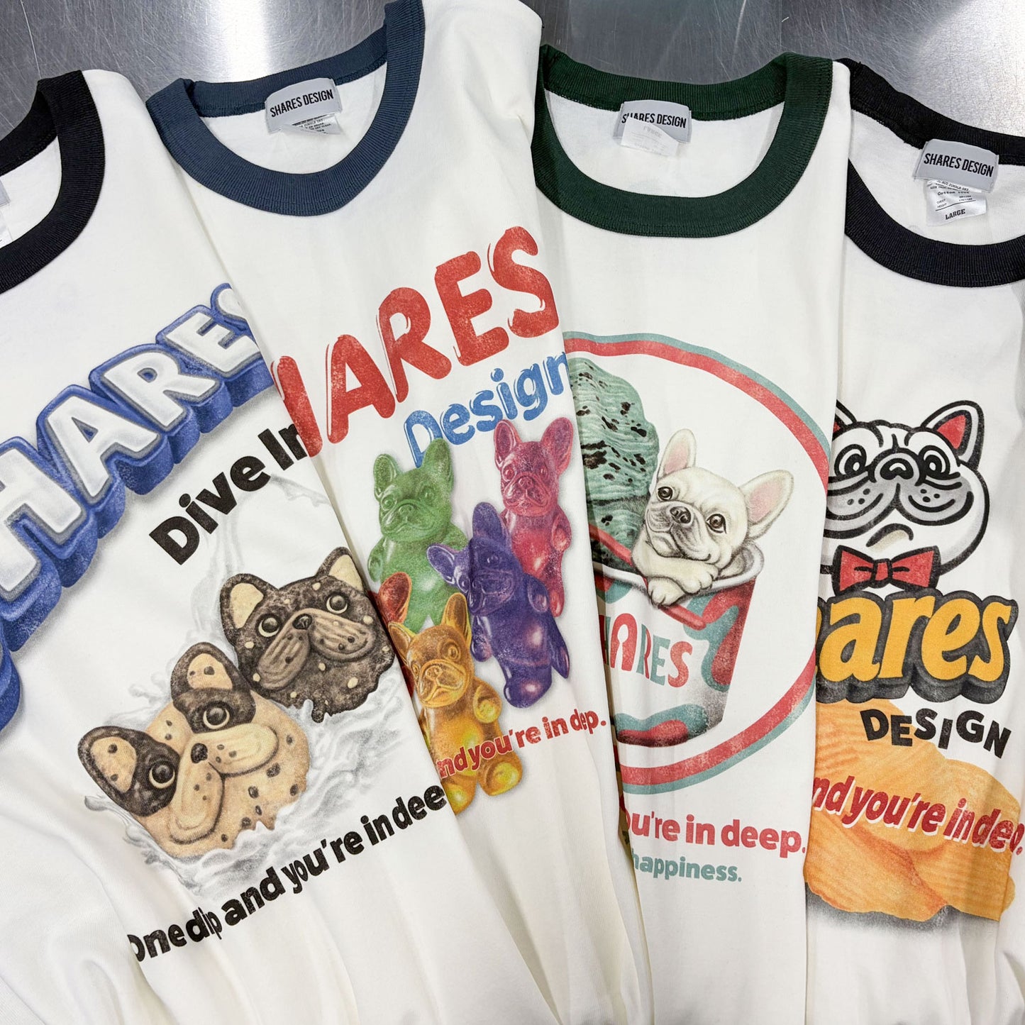 【期間限定！ 6/14 まで販売中】 〈 OYATSU TIME〉RINGER T-SHIRTS/リンガー 半袖 T シャツ