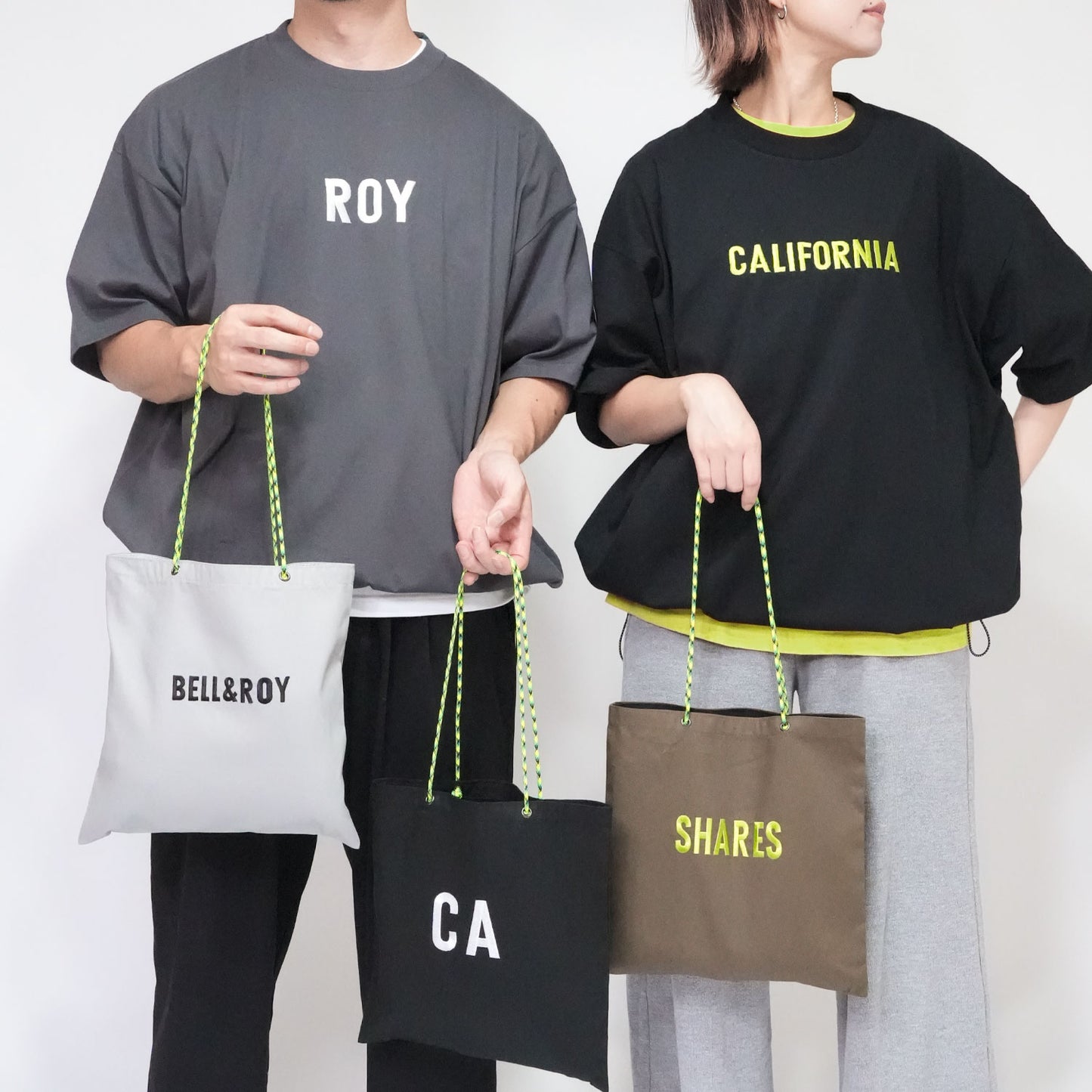 〈期間限定受注生産〉ネーム刺繍セミオーダー【 ドローコード T＋スクエアトートバッグ お得セット】