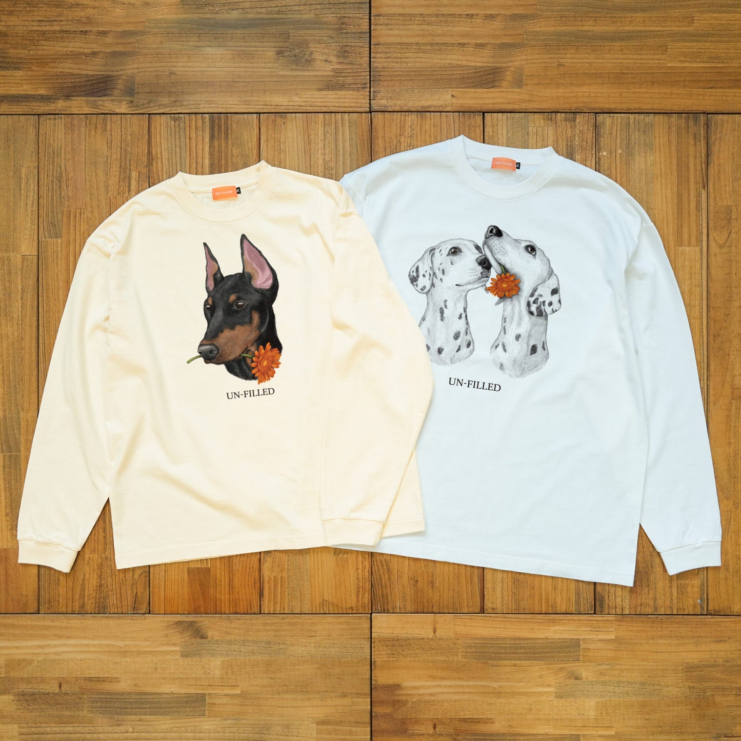 VINTAGE GERBERA DOG LONG SLEEVE T-SHIRT