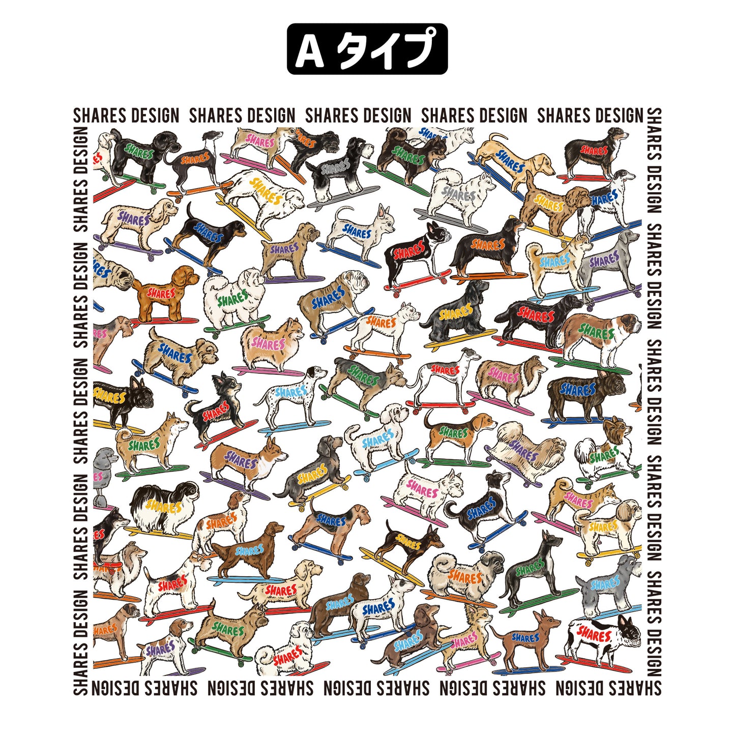 SHARES ALL OVER COOL DRY TEE / 総柄 - 接触冷感 Tシャツ