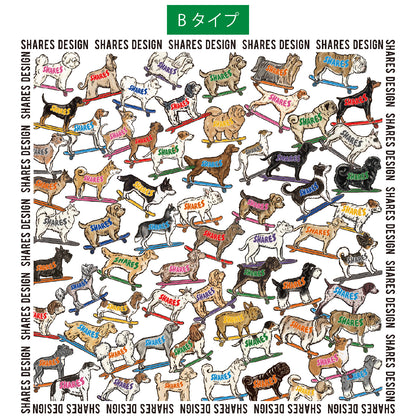 SHARES ALL OVER CUSHION COVER/ 総柄-クッションカバー（送料無料）