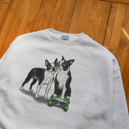 80's VTG BOSTON TERRIER BIG CREW SWEAT / ビッグスウェット