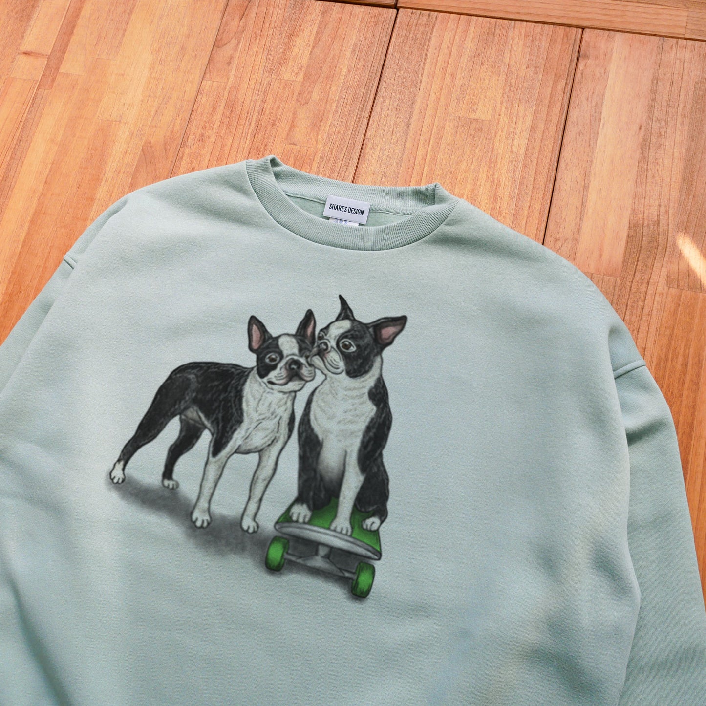 80's VTG BOSTON TERRIER BIG CREW SWEAT / ビッグスウェット