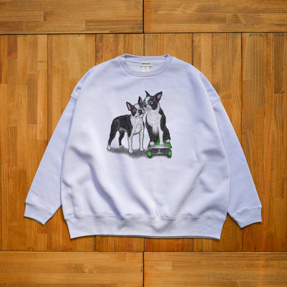 80's VTG BOSTON TERRIER BIG CREW SWEAT / ビッグスウェット