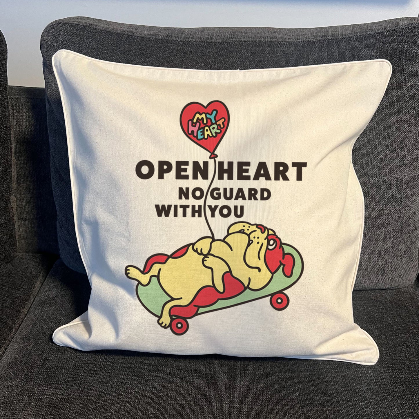 【期間限定！4/19まで販売中】 〈OPEN HEART♡〉   CUSHION COVER/ クッションカバー（送料無料）
