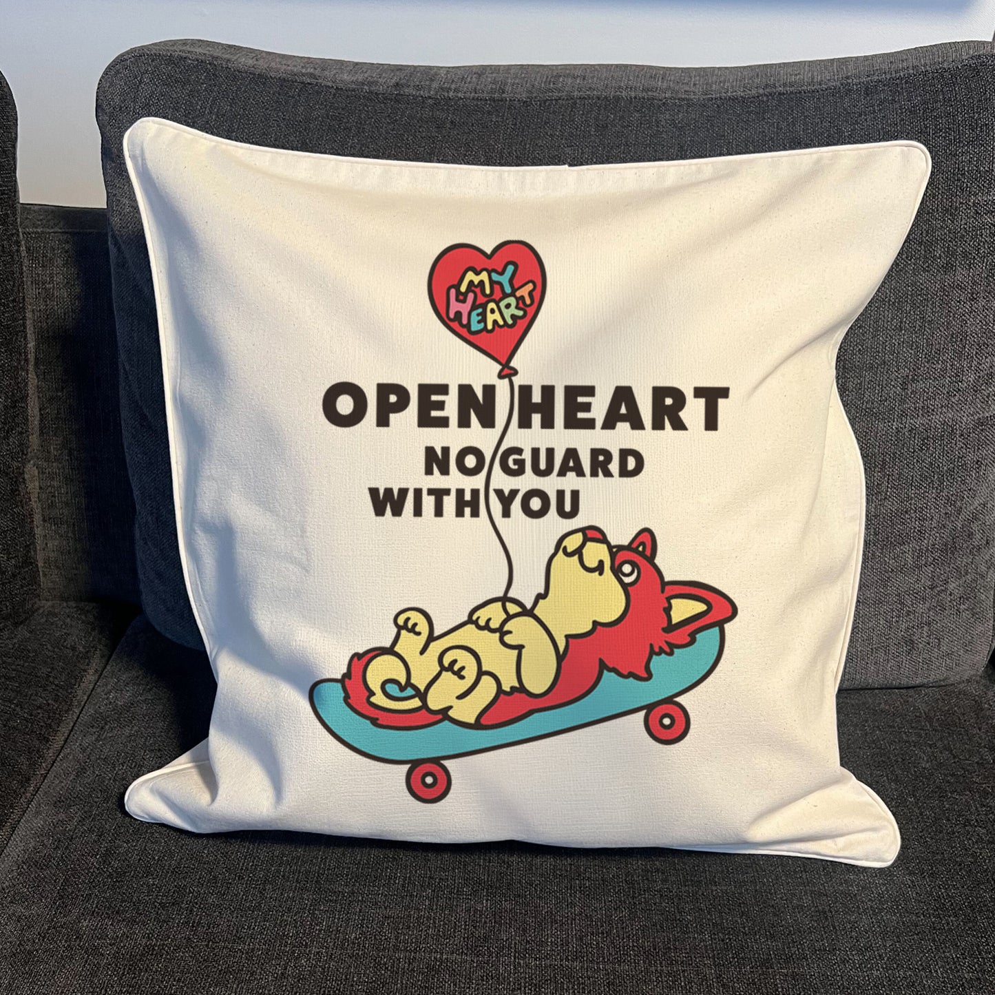 【期間限定！4/19まで販売中】 〈OPEN HEART♡〉   CUSHION COVER/ クッションカバー（送料無料）