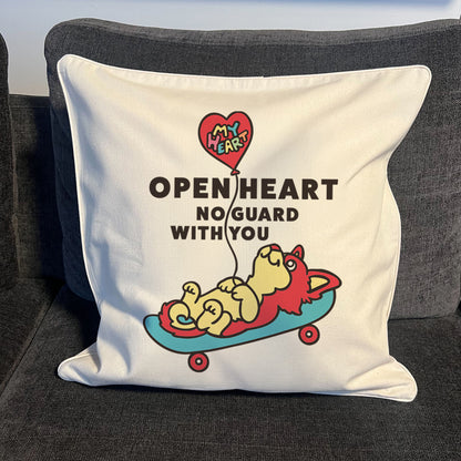 【期間限定！4/19まで販売中】 〈OPEN HEART♡〉   CUSHION COVER/ クッションカバー（送料無料）