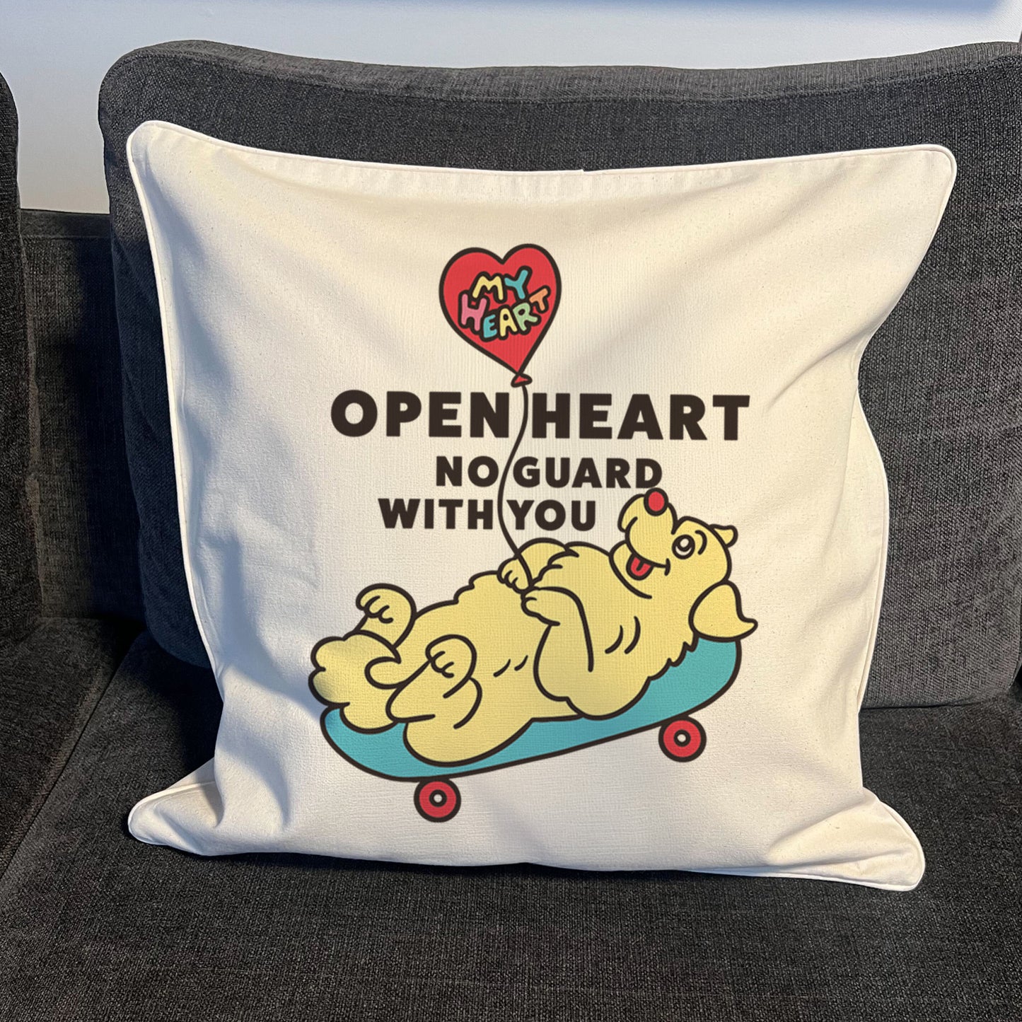 【期間限定！4/19まで販売中】 〈OPEN HEART♡〉   CUSHION COVER/ クッションカバー（送料無料）