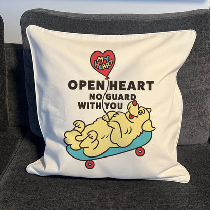 【期間限定！4/19まで販売中】 〈OPEN HEART♡〉   CUSHION COVER/ クッションカバー（送料無料）