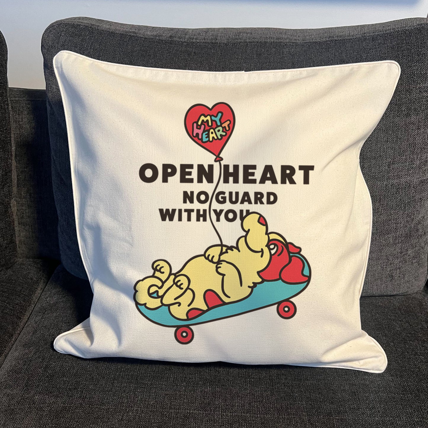 【期間限定！4/19まで販売中】 〈OPEN HEART♡〉   CUSHION COVER/ クッションカバー（送料無料）