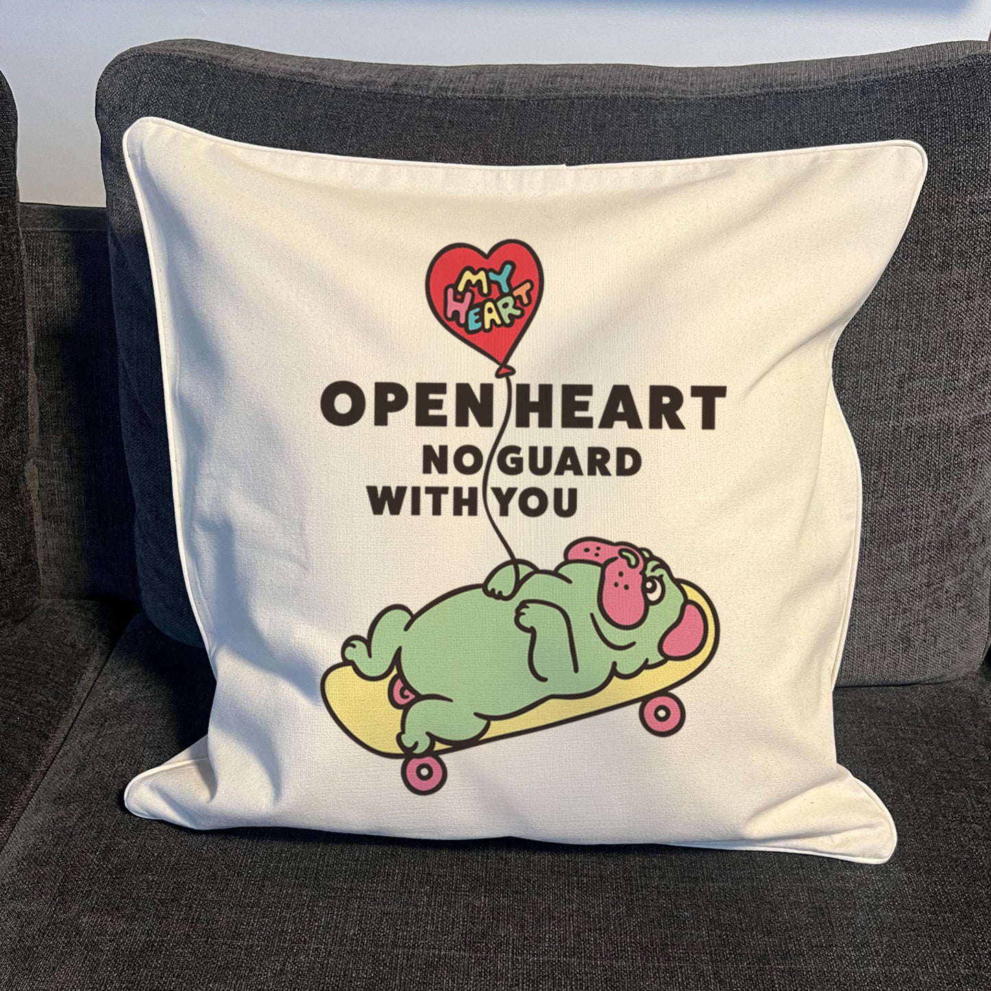 【期間限定！4/19まで販売中】 〈OPEN HEART♡〉   CUSHION COVER/ クッションカバー（送料無料）