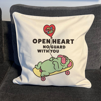 【期間限定！4/19まで販売中】 〈OPEN HEART♡〉   CUSHION COVER/ クッションカバー（送料無料）