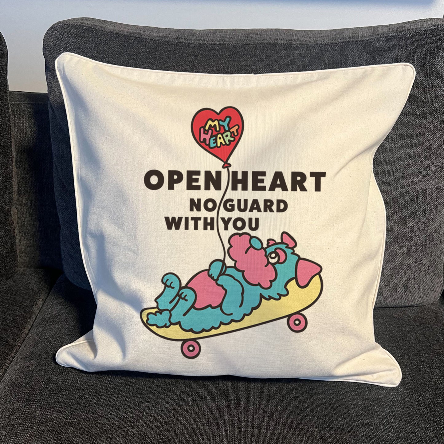 【期間限定！4/19まで販売中】 〈OPEN HEART♡〉   CUSHION COVER/ クッションカバー（送料無料）