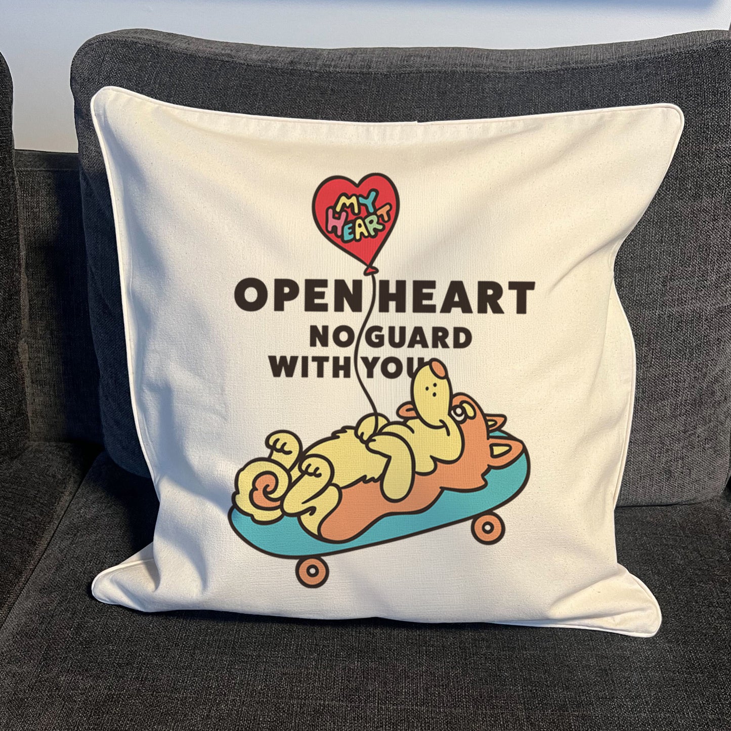 【期間限定！4/19まで販売中】 〈OPEN HEART♡〉   CUSHION COVER/ クッションカバー（送料無料）