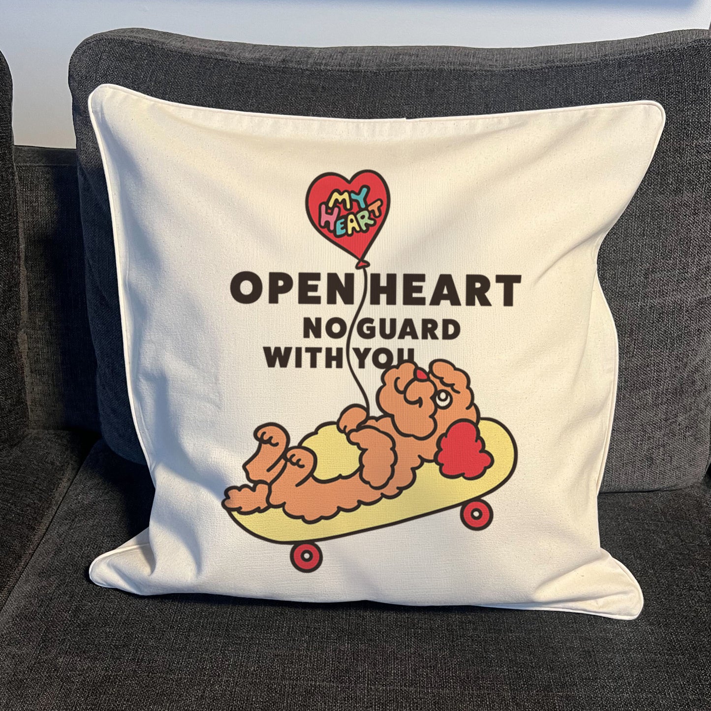 【期間限定！4/19まで販売中】 〈OPEN HEART♡〉   CUSHION COVER/ クッションカバー（送料無料）