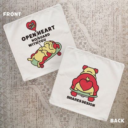 【期間限定！4/19まで販売中】 〈OPEN HEART♡〉   CUSHION COVER/ クッションカバー（送料無料）