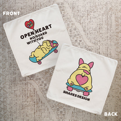 【期間限定！4/19まで販売中】 〈OPEN HEART♡〉   CUSHION COVER/ クッションカバー（送料無料）