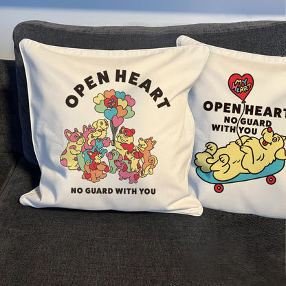 【期間限定！4/19まで販売中】 〈OPEN HEART♡〉   CUSHION COVER/ クッションカバー（送料無料）