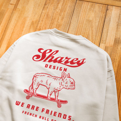 FRENCH BULLDOG-FRIENDS BIG CREW SWEAT / クルーネックスウェット