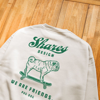 PUG-FRIENDS BIG CREW SWEAT / クルーネックスウェット