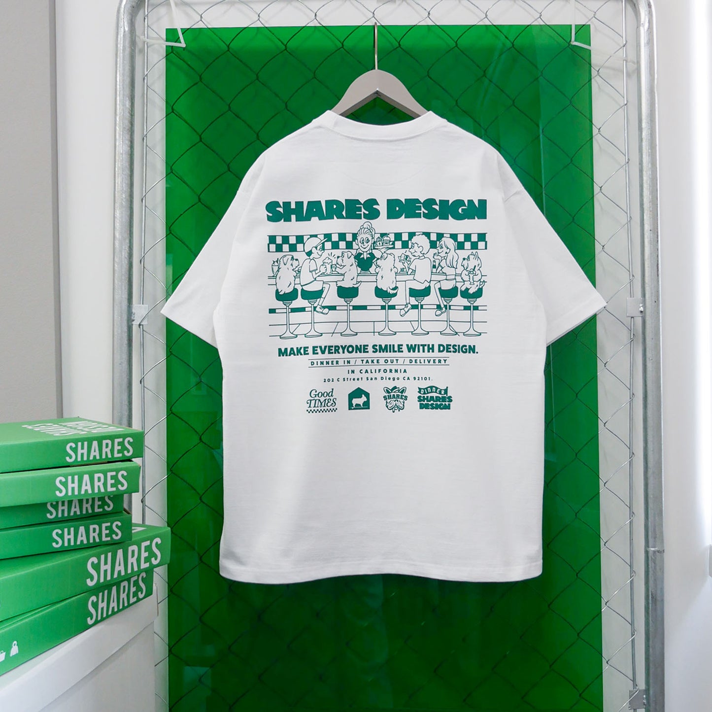 DINNER-BURGER TEE/ 半袖Tシャツ【Green】