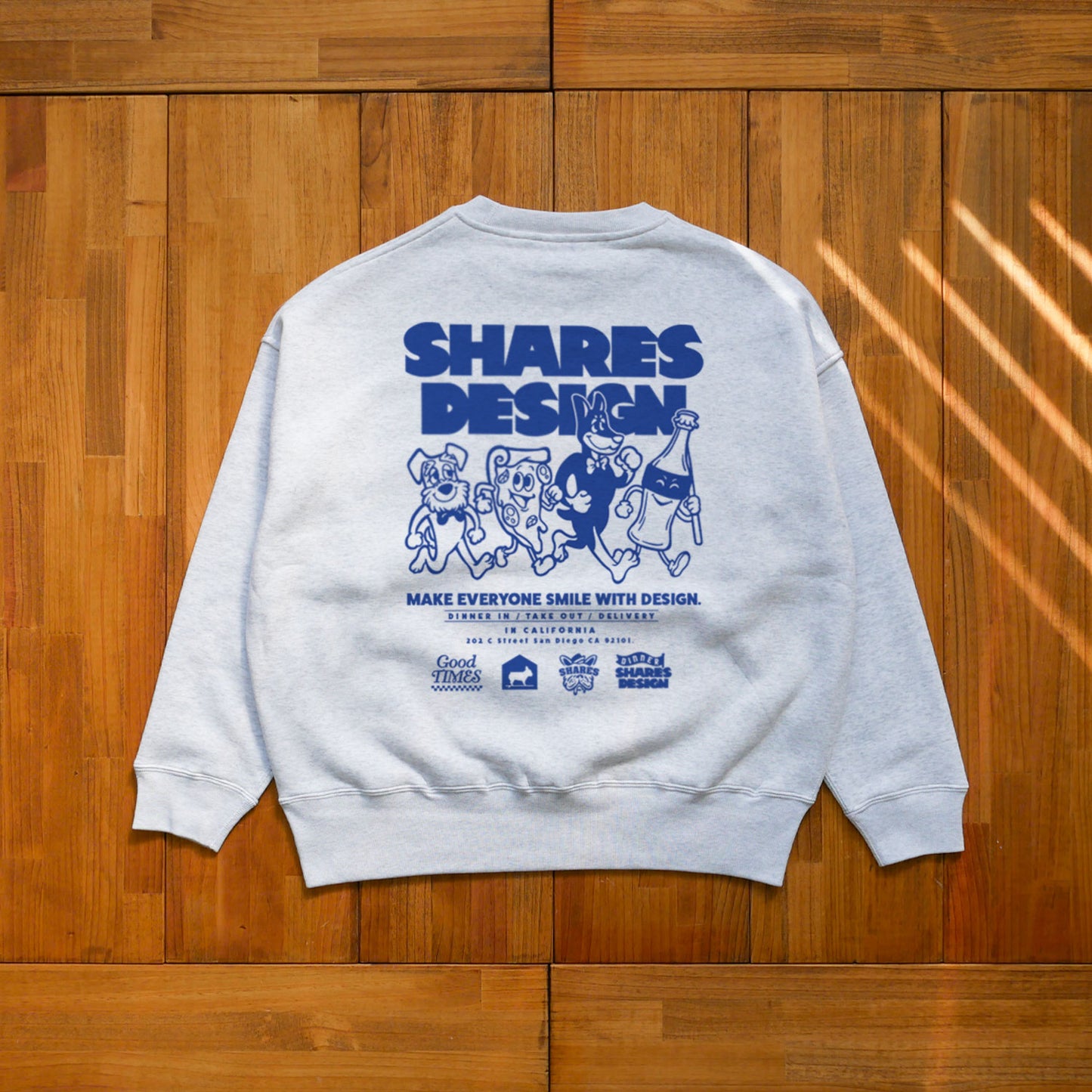 DINNER-PIZZA【Blue】  / BIG CREW SWEAT