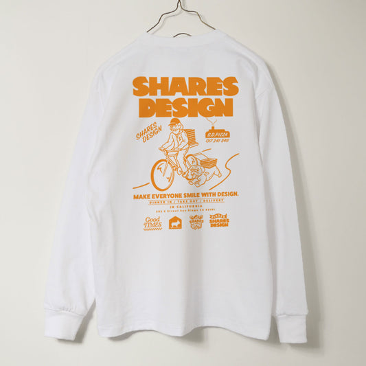 DINNER-DELIVERY LONG SLEEVE TEE【Orange】  / 長袖Tシャツ