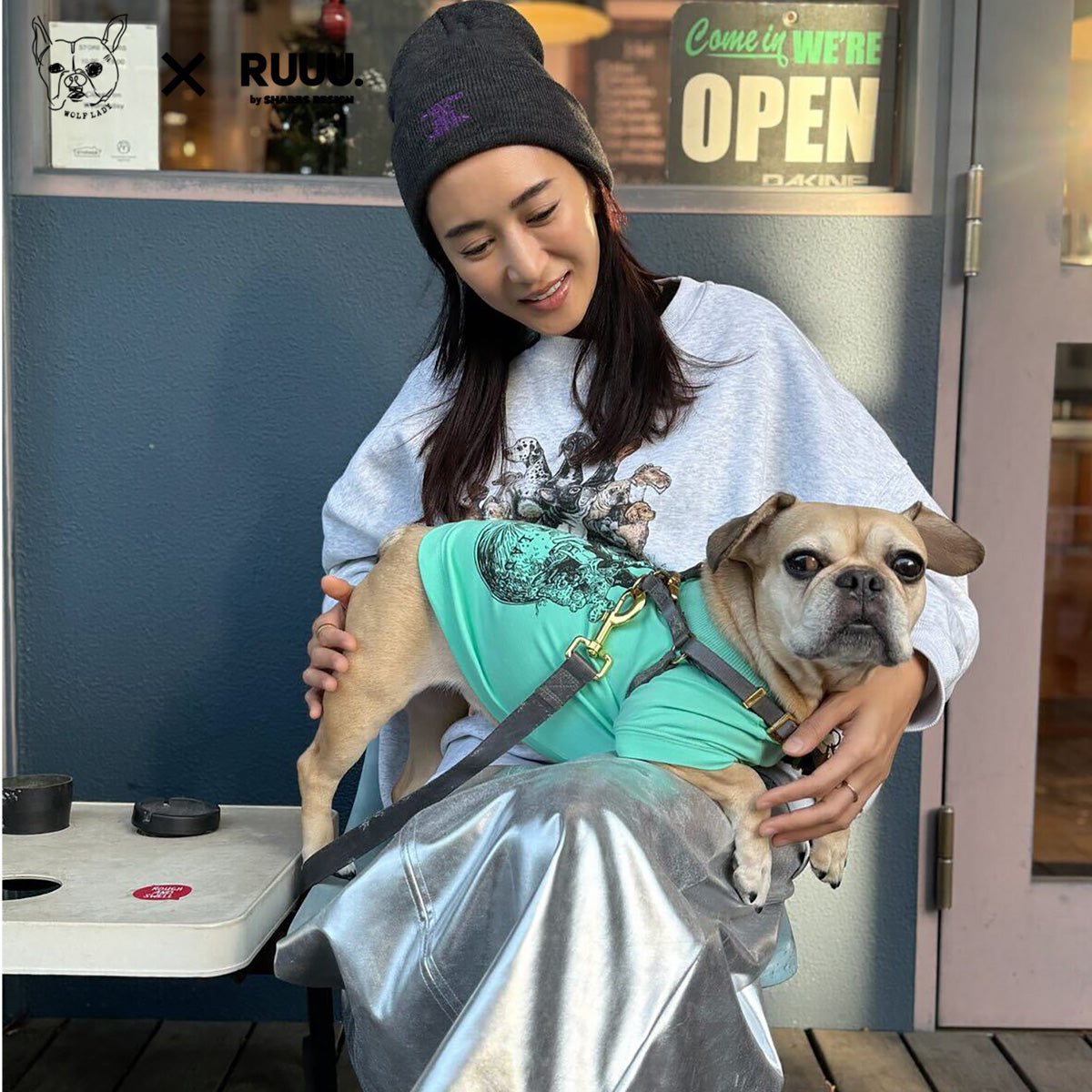 【受注生産！ 12/26 まで予約（1 月中旬～お届け）】 〈WOLFLADY×RUUU.〉 DOG T-SHIRTS/ 犬用T シャツ