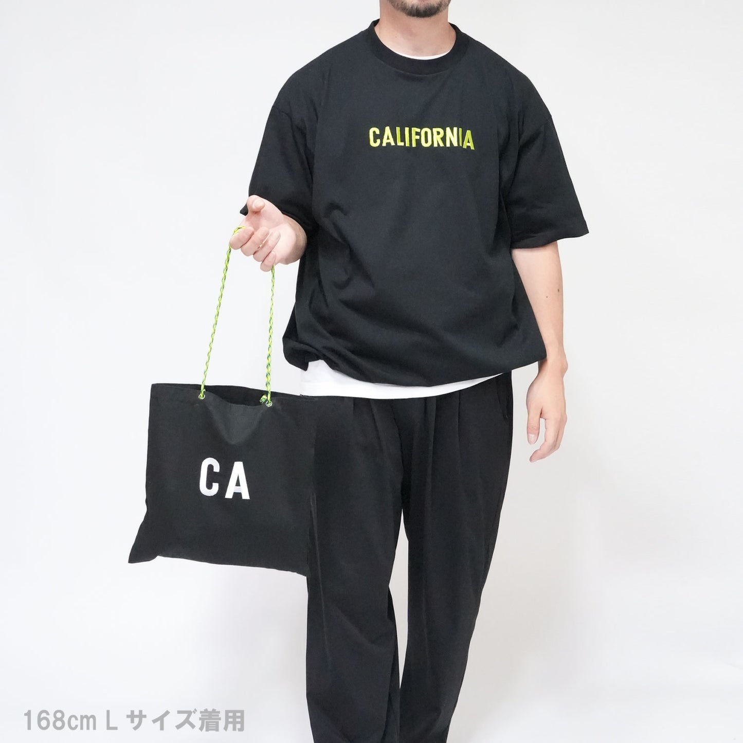 〈期間限定受注生産〉ネーム刺繍セミオーダー【 ドローコード T＋スクエアトートバッグ お得セット】