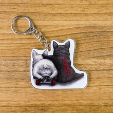 画像をギャラリービューアに読み込む, 80s VINTAGE 2BUHI KeyHolder / Brindle&amp;Cream

