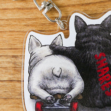 画像をギャラリービューアに読み込む, 80s VINTAGE 2BUHI KeyHolder / Brindle&amp;Cream
