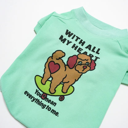 【期間限定！ 2/23 まで販売中】 〈 MY HEART♡〉 DOG T-SHIRTS/ 犬用 T シャツ