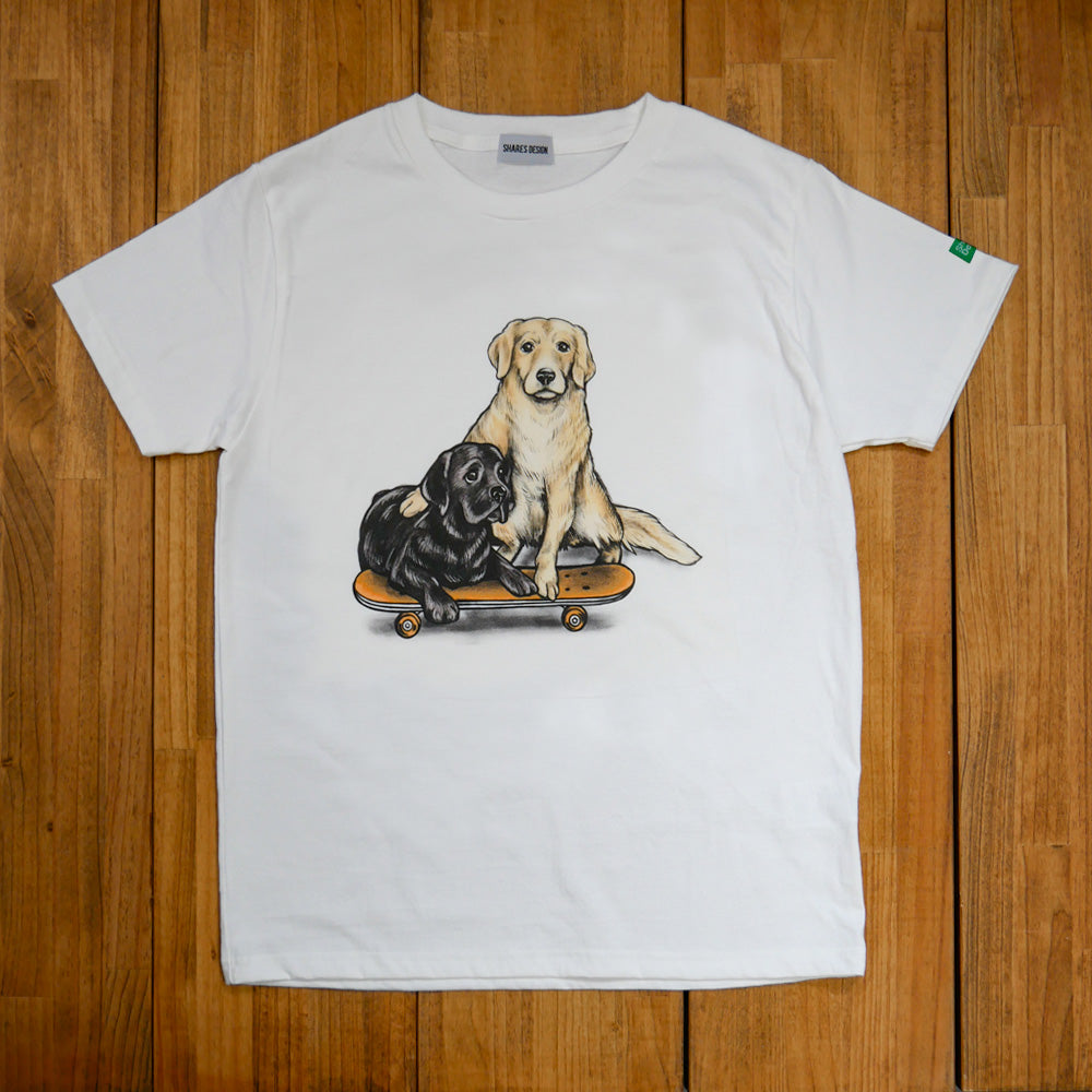 80s VINTAGE Golden Retriever＆Labrador Retriever Tee