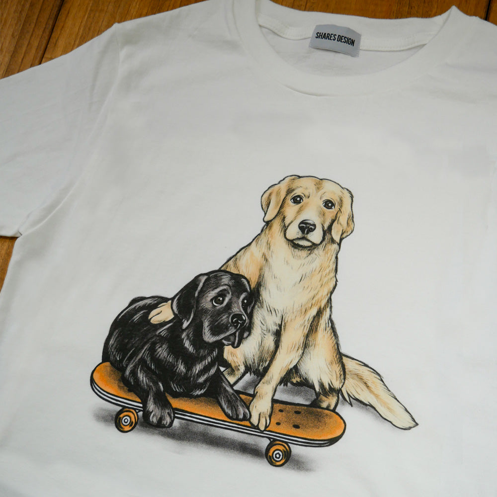 80s VINTAGE Golden Retriever＆Labrador Retriever Tee