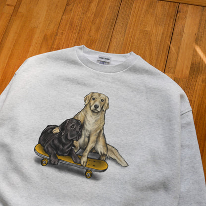 80's VTG Golden Retriever & Labrador Retrievere BIG CREW SWEAT / ビッグスウェット