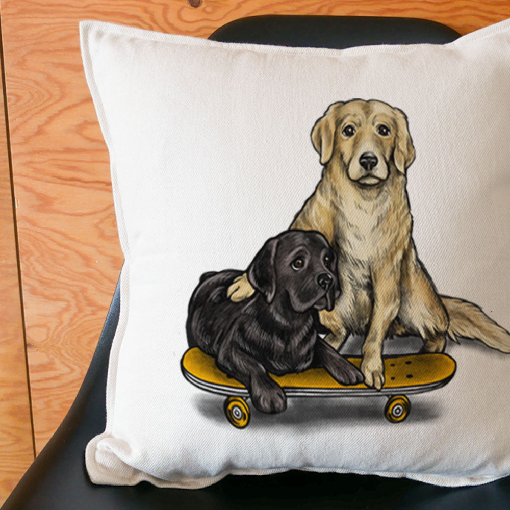 ORGANIC COTTON Golden Retriever & Labrador Retrievere CUSHION COVER