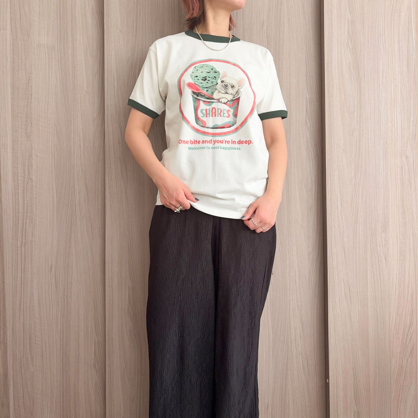 【期間限定！ 6/14 まで販売中】 〈 OYATSU TIME〉RINGER T-SHIRTS/リンガー 半袖 T シャツ