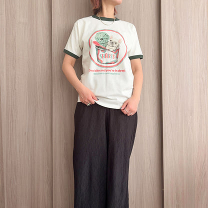 【期間限定！ 6/14 まで販売中】 〈 OYATSU TIME〉RINGER T-SHIRTS/リンガー 半袖 T シャツ