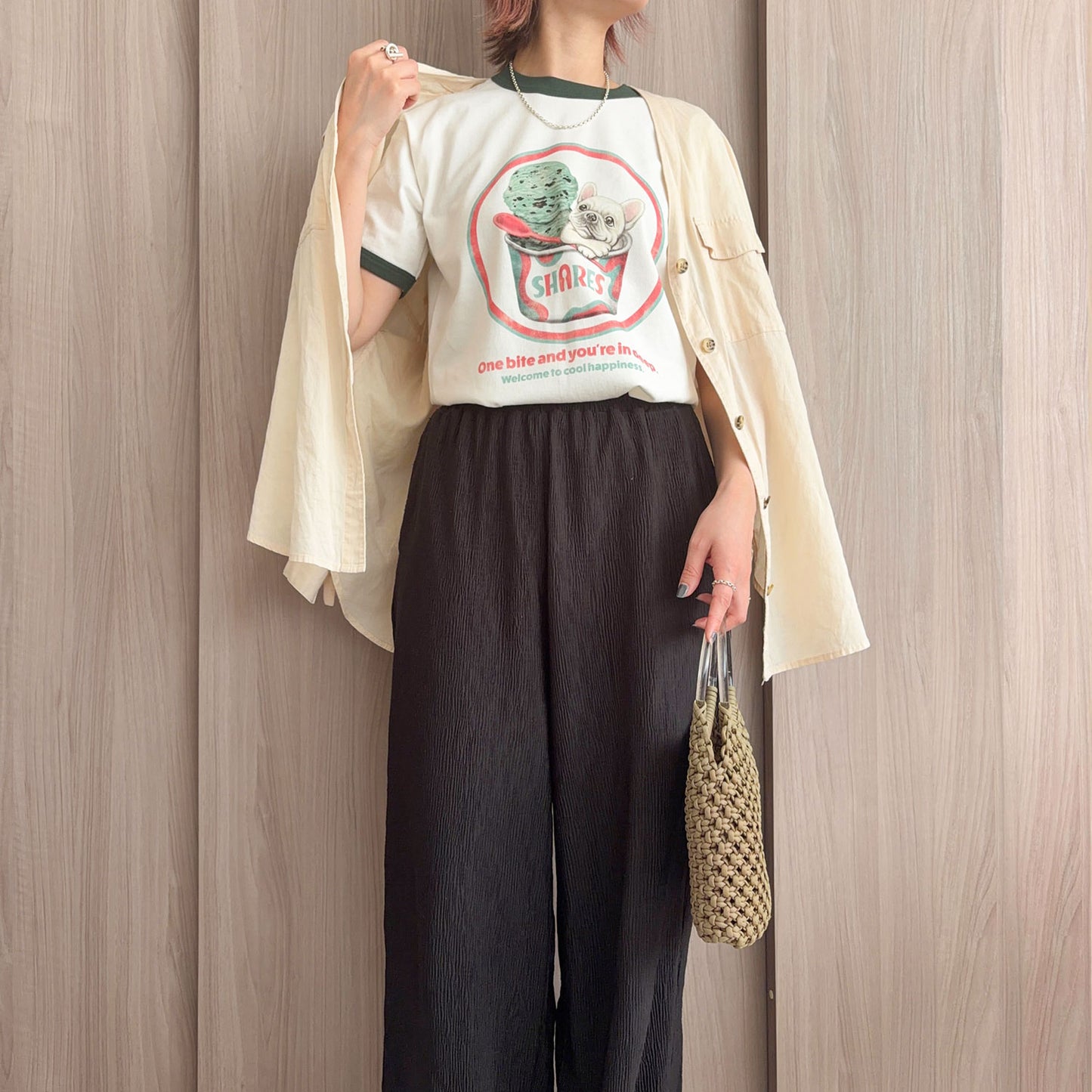 【期間限定！ 6/14 まで販売中】 〈 OYATSU TIME〉RINGER T-SHIRTS/リンガー 半袖 T シャツ