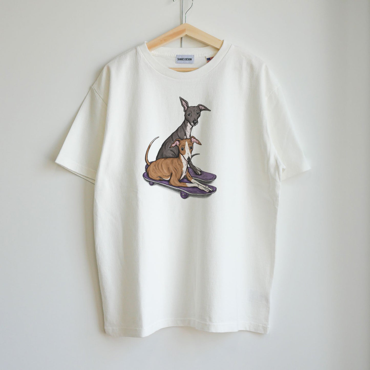 USA COTTON  80ｓVINTAGE Italian Greyhound Tee