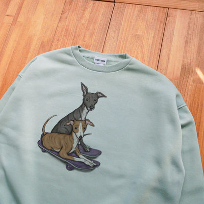 80's VTG ITALIAN GREYHOUND BIG CREW SWEAT / ビッグスウェット